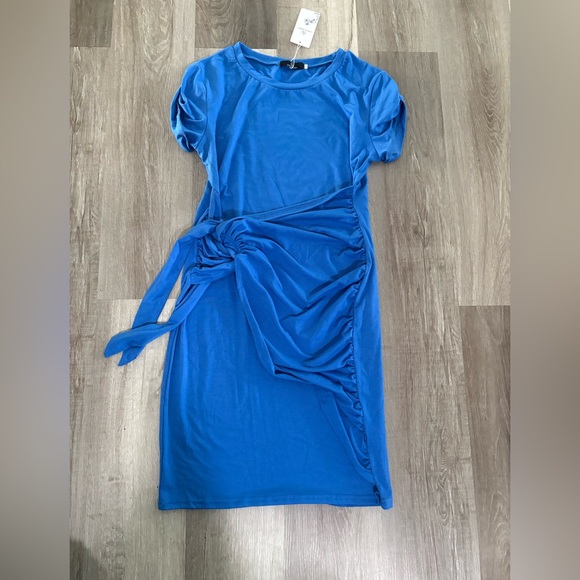 LILLUSORY Dresses & Skirts - Women’s Royal Blue Midi Knot-Detail Dress
Womens Size L NWOT